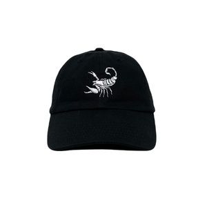 Scorpion Season White Slouch Dad Hat Cap Strapback